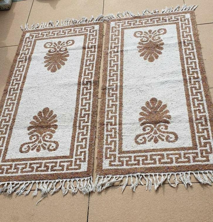 Ensemble de tapis en laine double face de style grec, lavabl, Maison & Meubles, Enlèvement ou Envoi, Utilisé