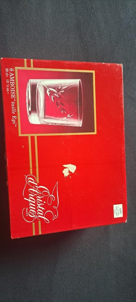 Set van 6 Cristal d’Arques ‘Amboise’ glazen – nieuw in doos, Verzamelen, Glas en Drinkglazen, Ophalen of Verzenden