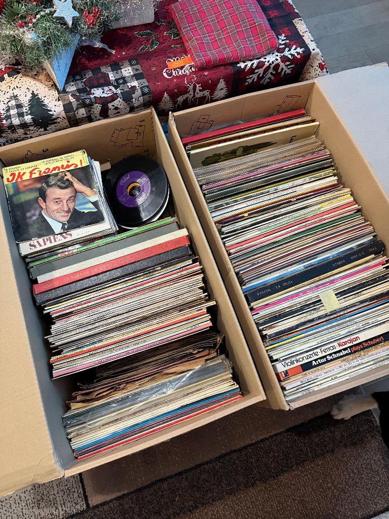 Gros lot de 248 vinyles 33T + 200 vinyles 45T, Enlèvement, Utilisé, Autres formats, Autres genres