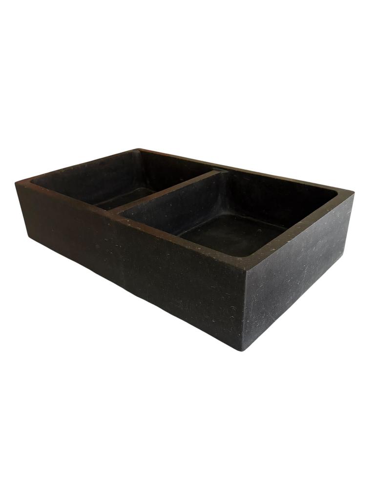 Wasbak natuursteen zwart graniet, Antiek en Kunst, Ophalen