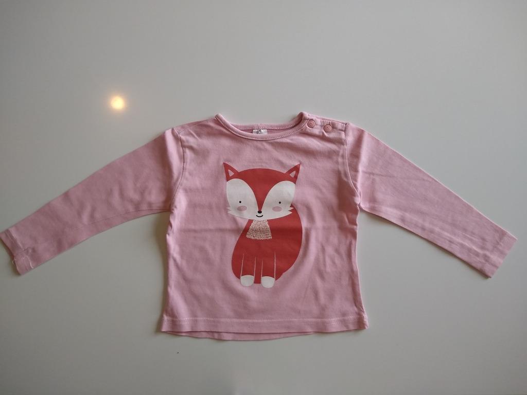 T-shirt longsleeve maat 74 'Vosje', Kinderen en Baby's, Babykleding | Maat 74, Zeeman, Gebruikt, Meisje, Ophalen of Verzenden