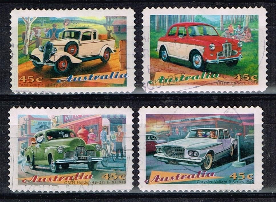 Postzegels uit Australie - K 4886 - klassieke auto's, Timbres & Monnaies, Timbres | Océanie, Affranchi, Envoi