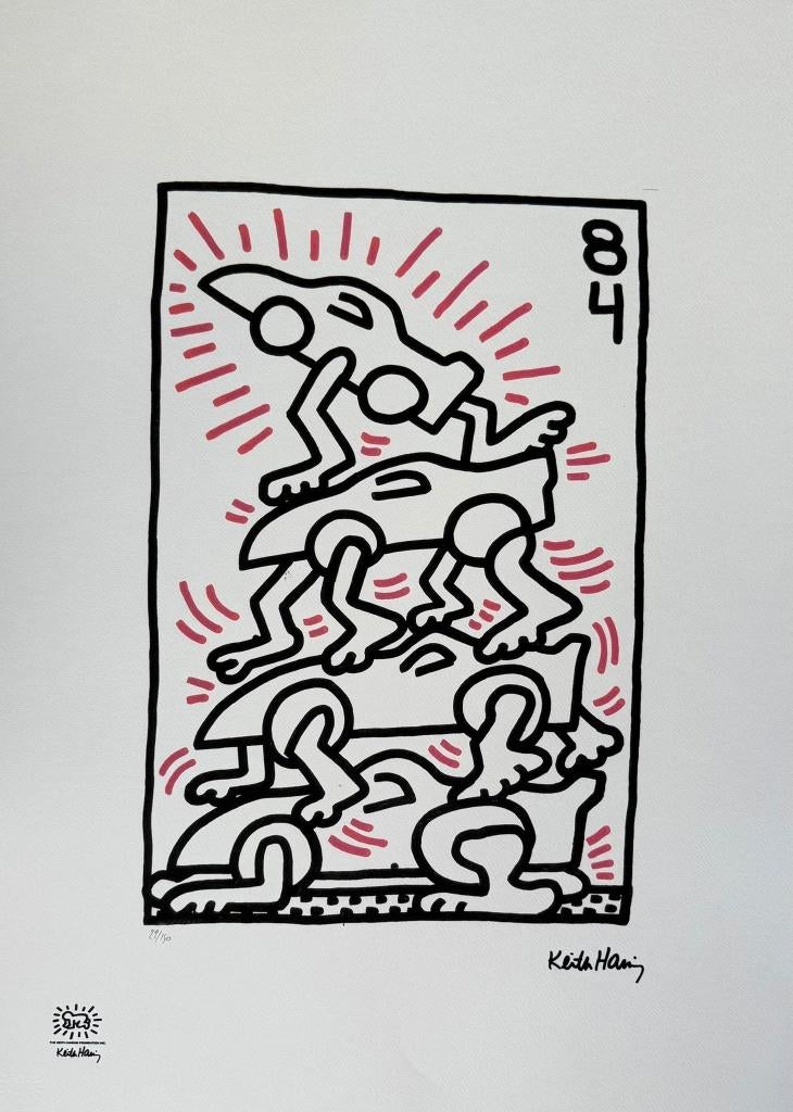 Keith Haring - Cars Tower '84, Antiek en Kunst, Ophalen of Verzenden