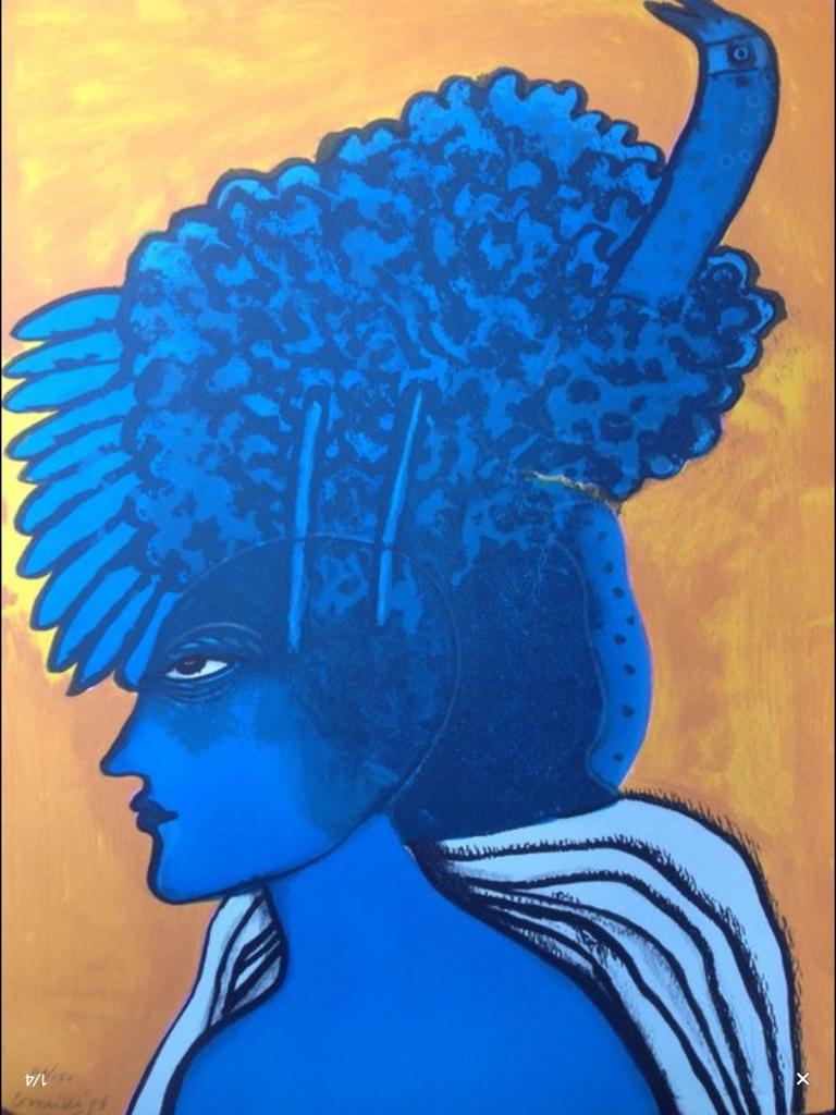 CORNEILLE lithografie LA FEMME BLEU, Antiek en Kunst, Kunst | Litho's en Zeefdrukken, Ophalen