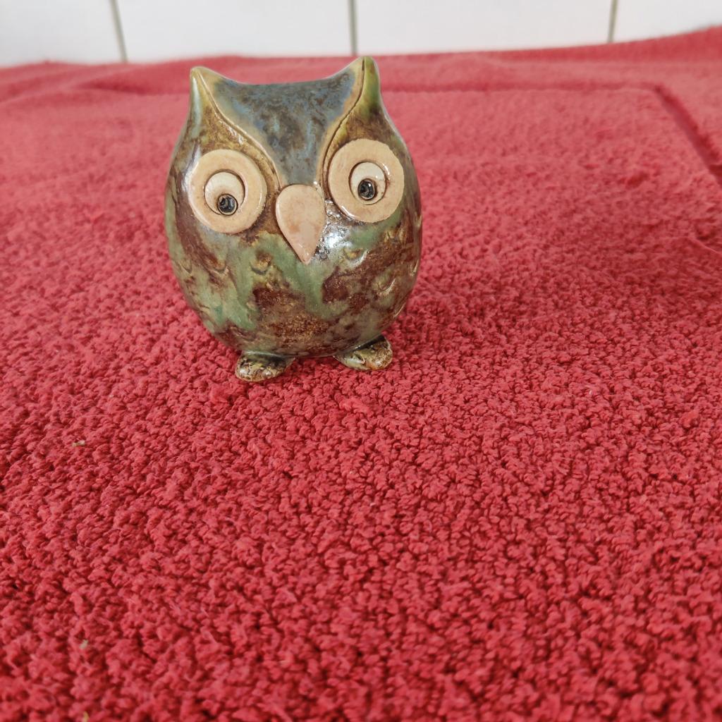 Keramisch uiltje, Ophalen, Zo goed als nieuw, Vogel, Beeldje of Figuurtje