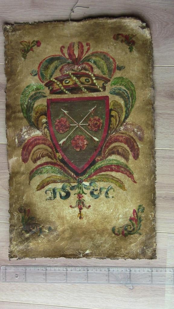 wapenschild op perkament, Zuid-Frankrijk, 18e eeuw, Ophalen of Verzenden