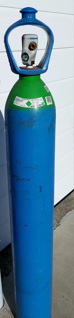 Fles met luchtvloeistof voor laswerkzaamheden, Zo goed als nieuw
