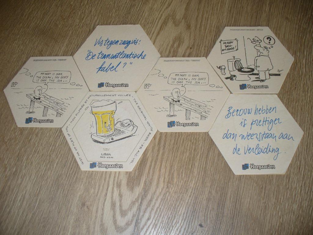 Bierkaartjes Hoegaarden, Enlèvement ou Envoi, Utilisé, Sous-bock, Autres marques