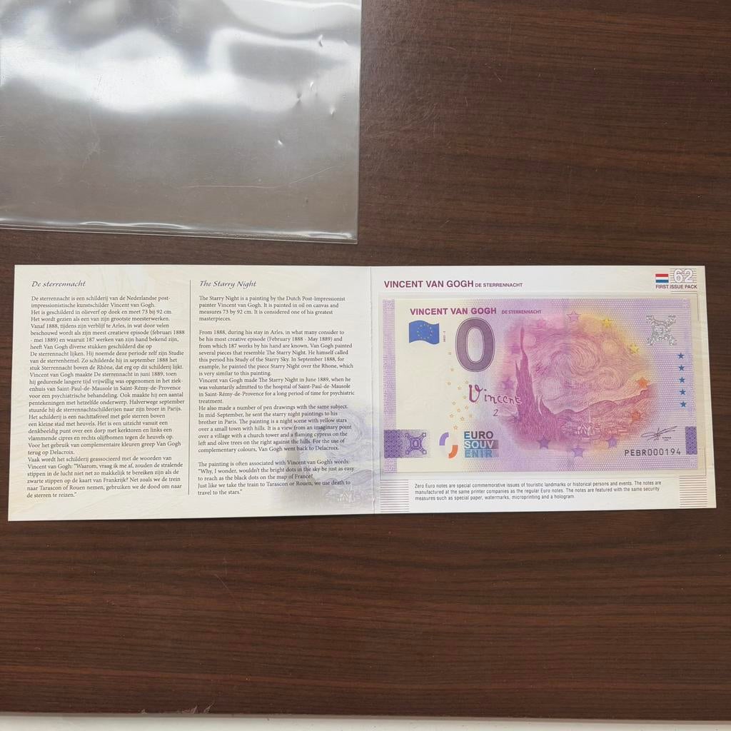 Pack de premier numéro de Van Gogh La Nuit étoilée à 0 euro, Timbres & Monnaies, Billets de banque | Europe | Euros, Enlèvement ou Envoi