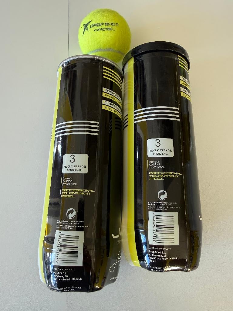 2 stuks Tube met 3 padelballen, Sport en Fitness, Ophalen of Verzenden, Zo goed als nieuw, Padelballen