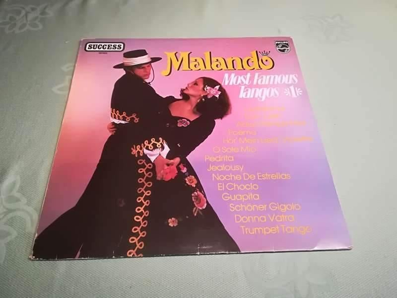 Elpee vinyl Most Famous Tangos 1 / Malando & tango orchestra, Ophalen of Verzenden, Zo goed als nieuw, 12 inch
