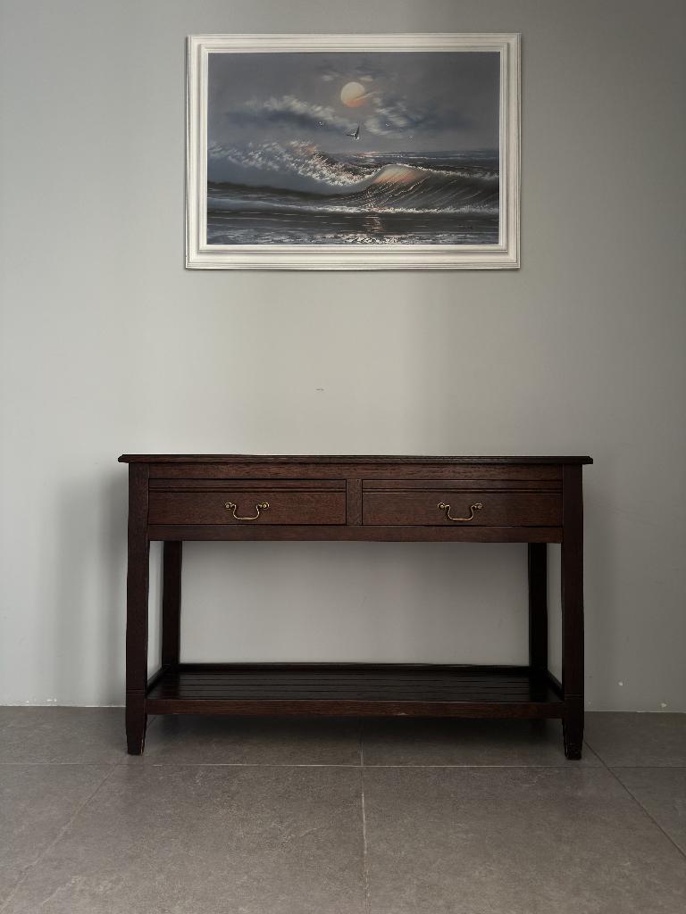 Wandtafel eikenhout, Ophalen, Gebruikt, Eikenhout, Minder dan 150 cm