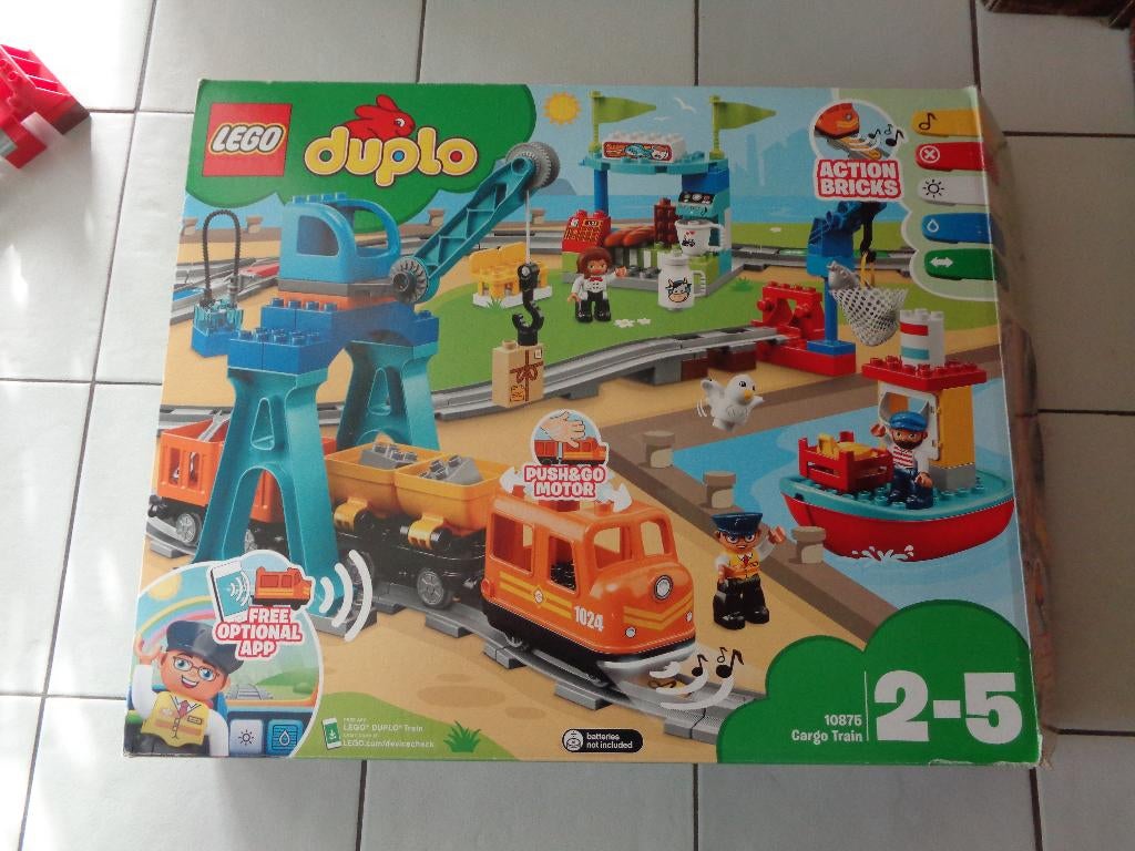 LEGO DUPLO Goederentrein - 10875, Ophalen of Verzenden, Gebruikt, Complete set, Duplo