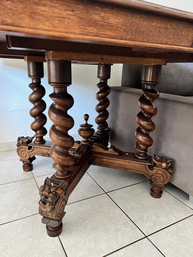 Prachtige antieke eikenhouten uitschuiftafel te koop, Enlèvement