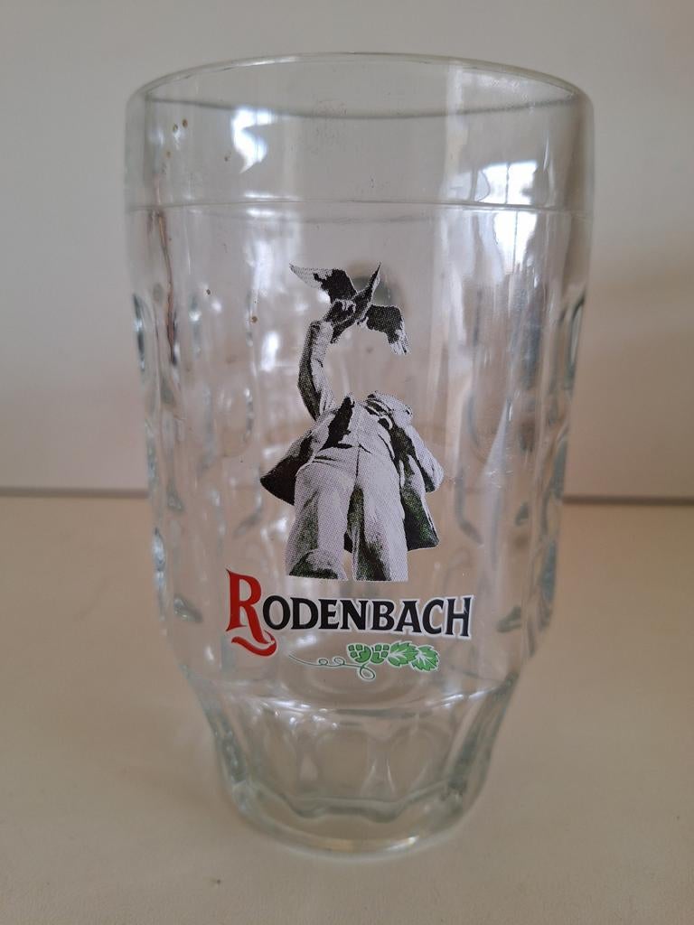 0,5 liter glazen bier pot brouwerij Rodenbach Roeselare, Verzamelen, Ophalen of Verzenden