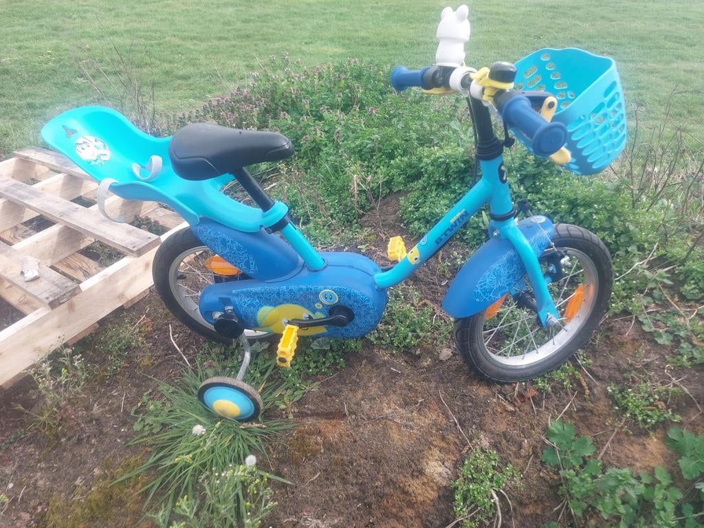 Kinderfiets Btwin 14 inch, Fietsen en Brommers, Ophalen, Zijwieltjes, Btwin, Minder dan 16 inch