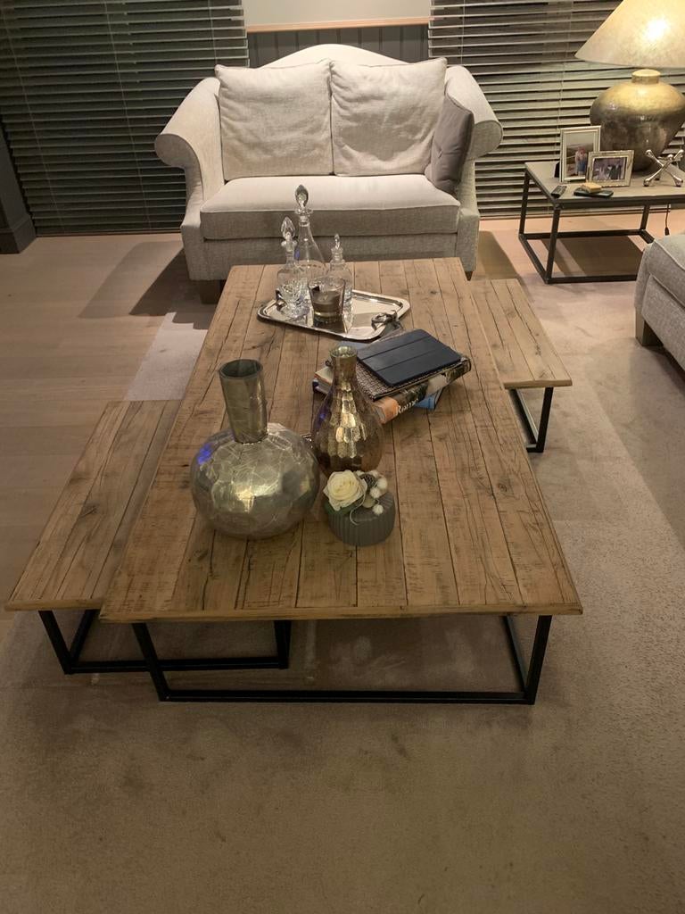 Flamant  salontafels, Huis en Inrichting, Tafels | Salontafels, Ophalen, Eikenhout, 50 tot 100 cm, Zo goed als nieuw