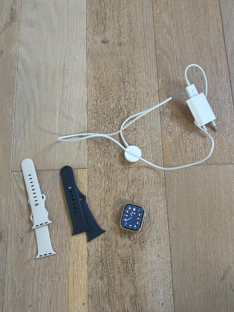 Apple watch series 7 41 mm GPS + Cellular, Handtassen en Accessoires, Smartwatches, Gebruikt, IOS, Ophalen of Verzenden, Grijs