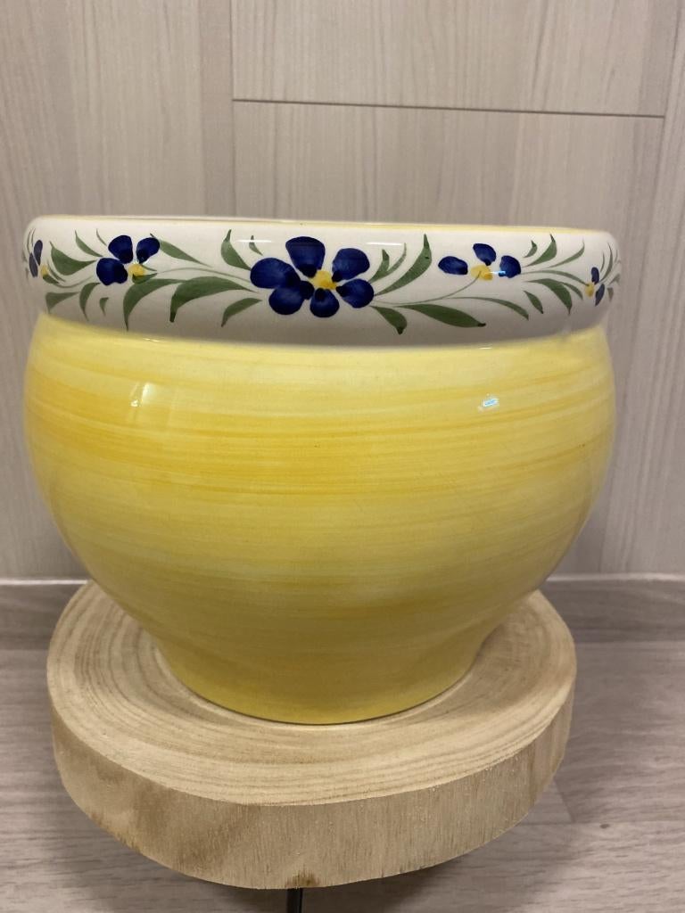 retro bloempot, Moins de 25 cm, Rond, Comme neuf, Enlèvement