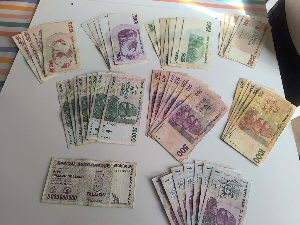Lot billets zimbabwe variés -différentes valeurs, Enlèvement ou Envoi, Autres pays, Billets en vrac