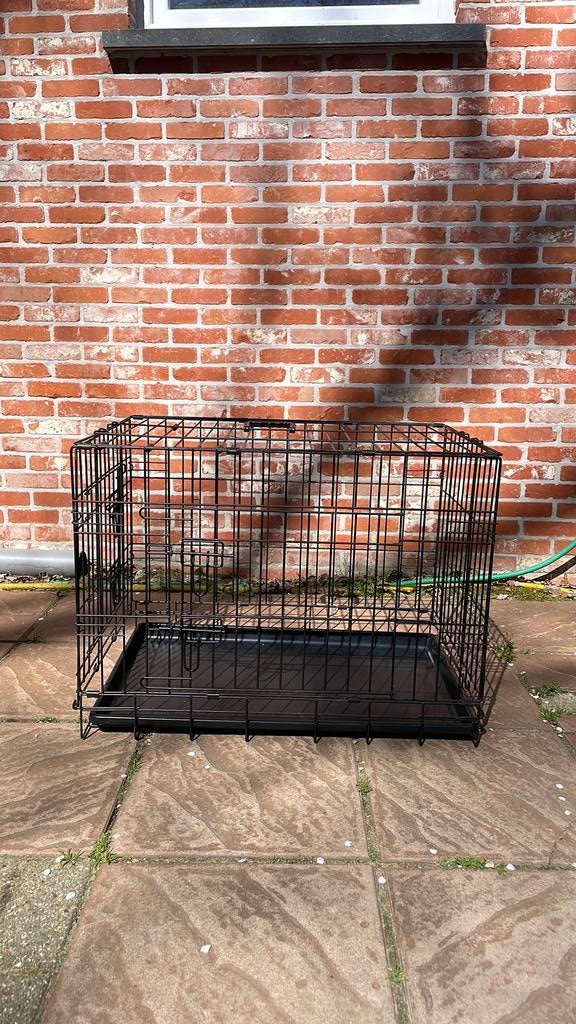 Hondenbench 77x54x48 zwart, Dieren en Toebehoren, Ophalen, Zo goed als nieuw