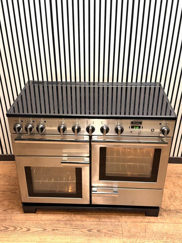 Luxe Falcon de Luxe Fornuis INDUCTIE RVS met 3 ovens 110 cm, Maison & Meubles, Cuisine | Éléments de cuisine, Comme neuf, Moins de 100 cm