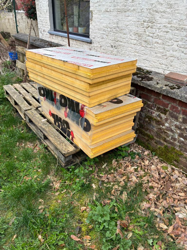 Panneaux isolant PIR 12cm, Bricolage & Construction, Isolation de toiture, Comme neuf, Enlèvement, Mousse rigide (PIR)