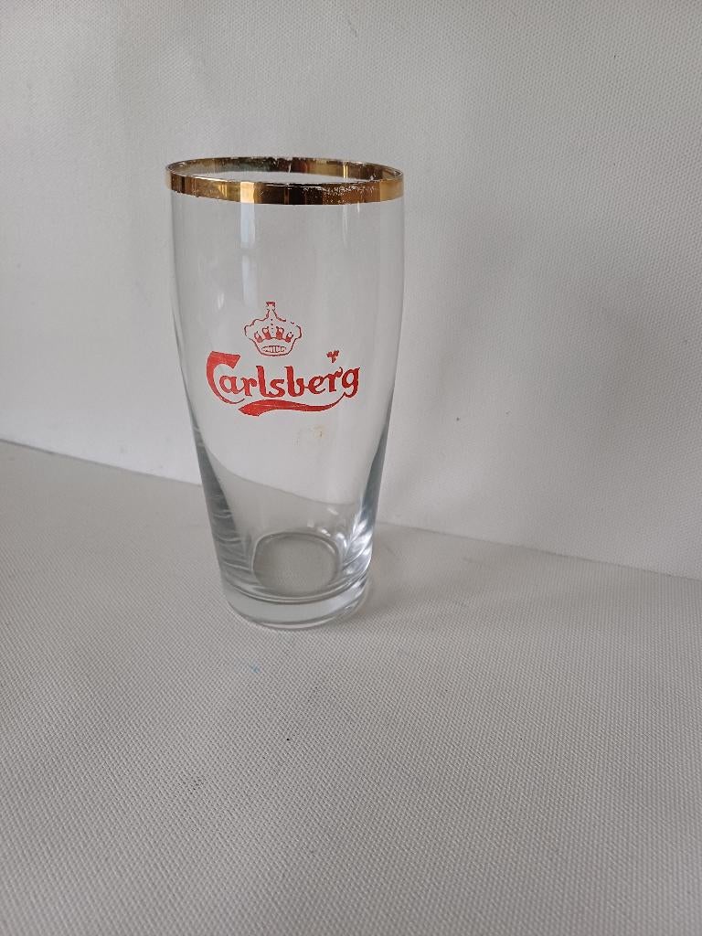 Oud bierglas Carlsberg, boerke, 25cl, Ophalen of Verzenden, Zo goed als nieuw, Glas of Glazen, Overige merken
