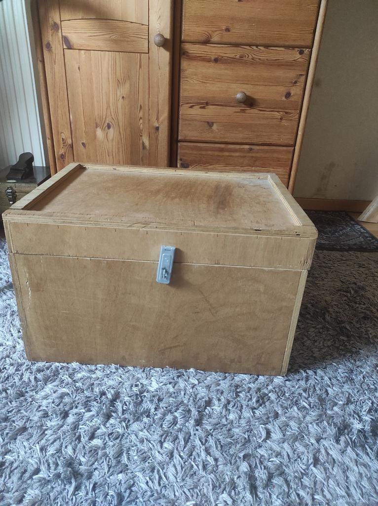 Grote houten kist opbergdoos, Moins de 50 cm, 50 à 100 cm, Enlèvement, Utilisé