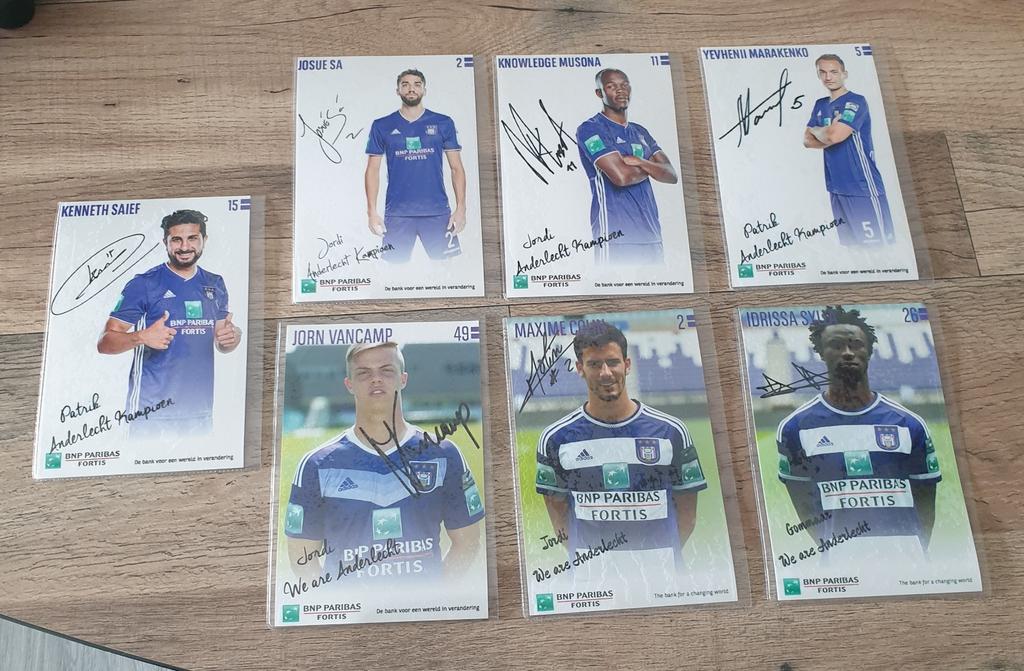 HANDTEKENINGEN VAN ANDERLECHT SPELERS  !!!, Ophalen of Verzenden