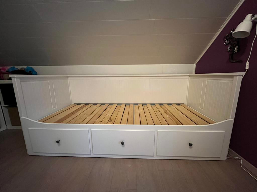 Bed Hemnes IKEA, Enlèvement, Utilisé, 200 cm, Deux personnes