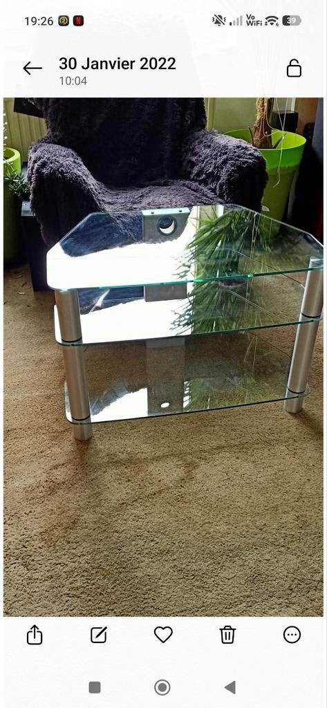 Glazen hifi-kast, Audio, Tv en Foto, Ophalen