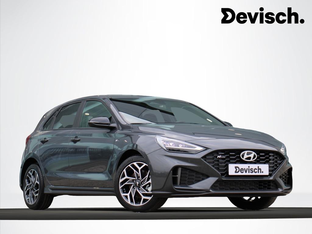 Hyundai i30 1.0T Twist N-Line 100PK M6 *CAM*NAV*APPLE/ANDROI, Auto's, Hyundai, Voorwielaandrijving, Stof, Zwart, Bedrijf
