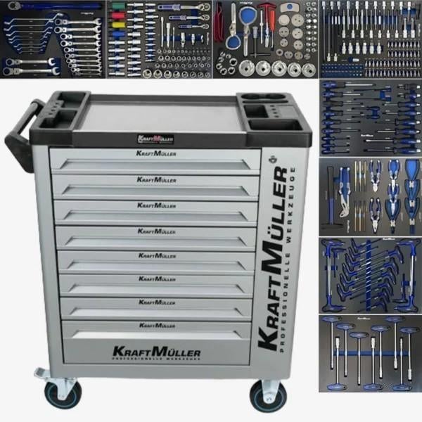 XXL GEREEDSCHAPSWAGEN PRO line Kraftmuller 8 laden 8 gevuld, Ophalen of Verzenden, Nieuw