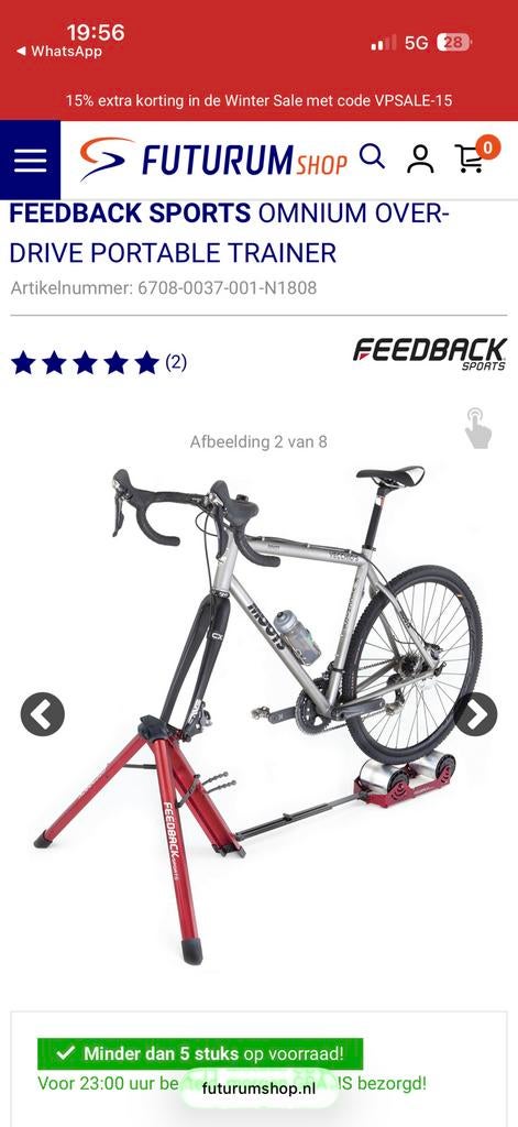 Rollen voor koersfiets, Ophalen, Zo goed als nieuw