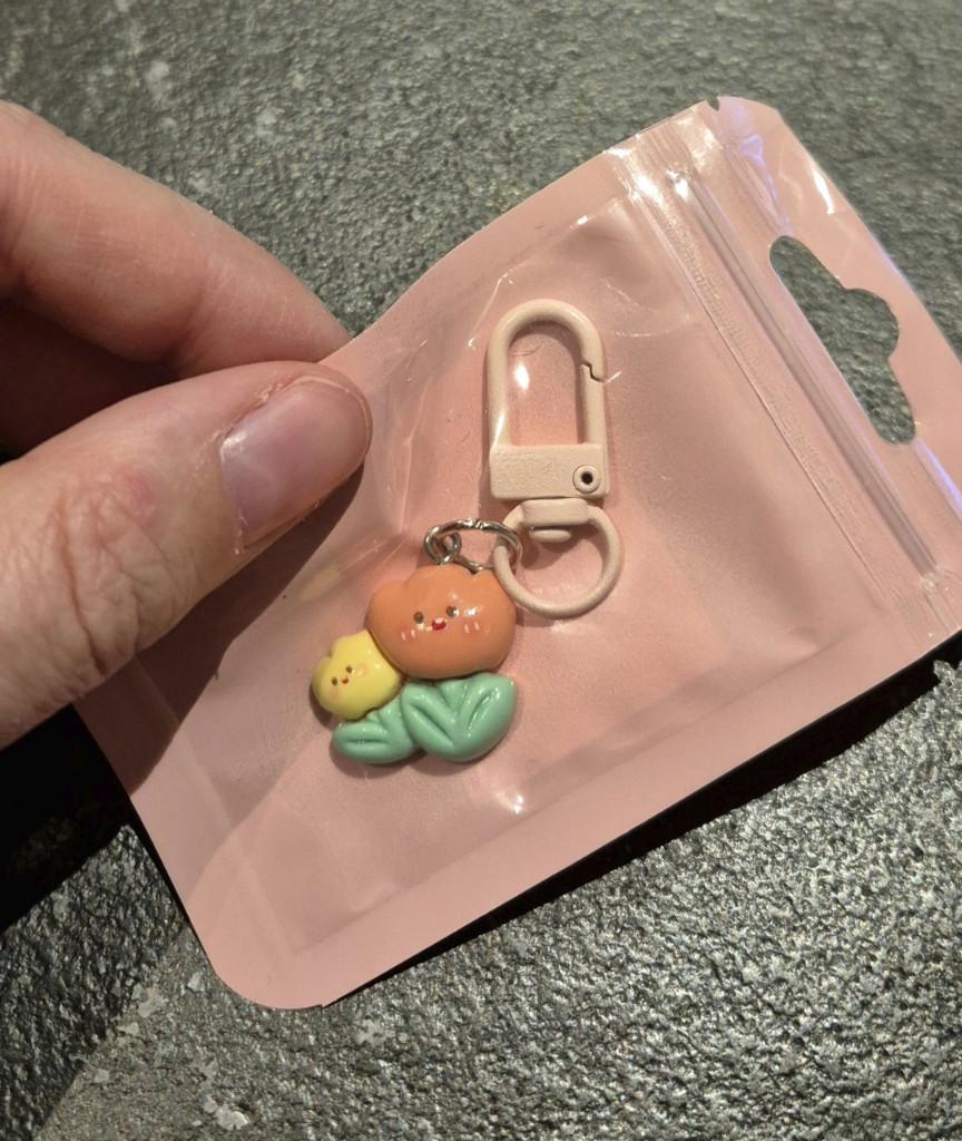 Mini sleutelhanger met bloemen - NIEUW, Ophalen of Verzenden