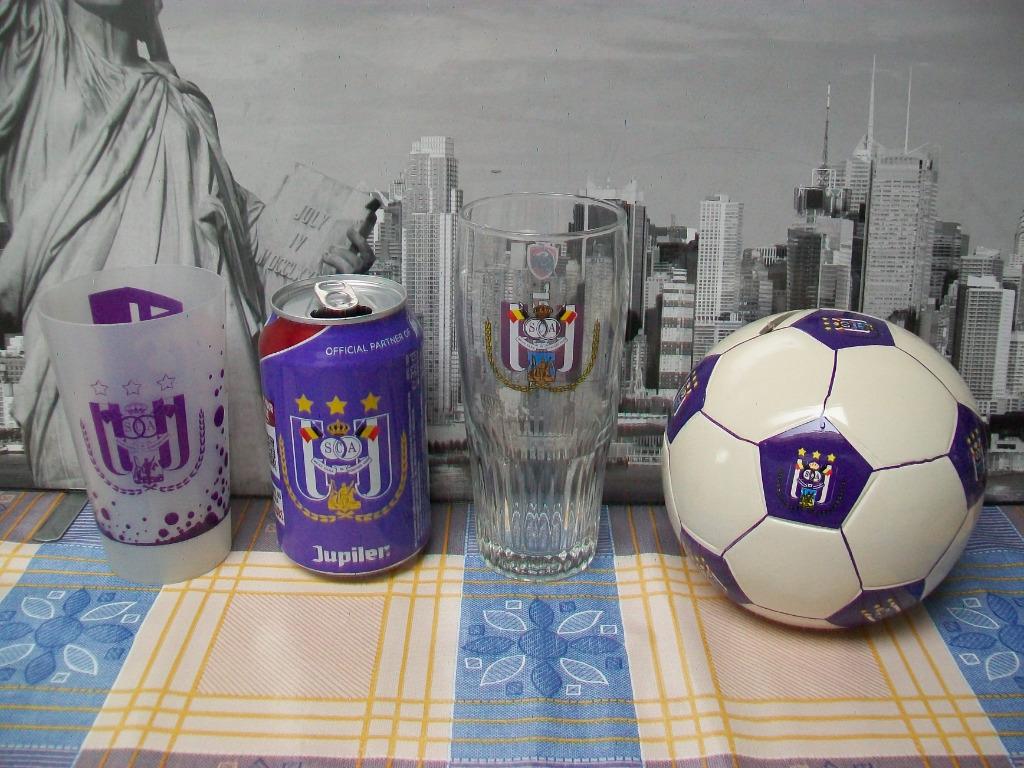 Anderlecht - RSCA - Voetbal - Slaal - Glas - Spaarpot - CD, Ophalen of Verzenden, Gebruikt, Overige typen