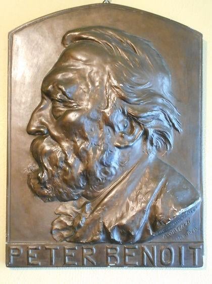 gipsen plaquette van Peter Benoit door amorgasti, Ophalen