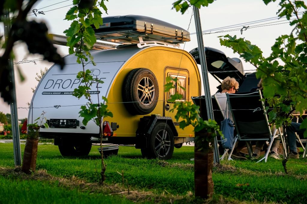 TEARDROP MINI CARAVAN EX-VERHUUR 2DEHANDS, Overige merken, Vast bed, Schokbreker, Bedrijf