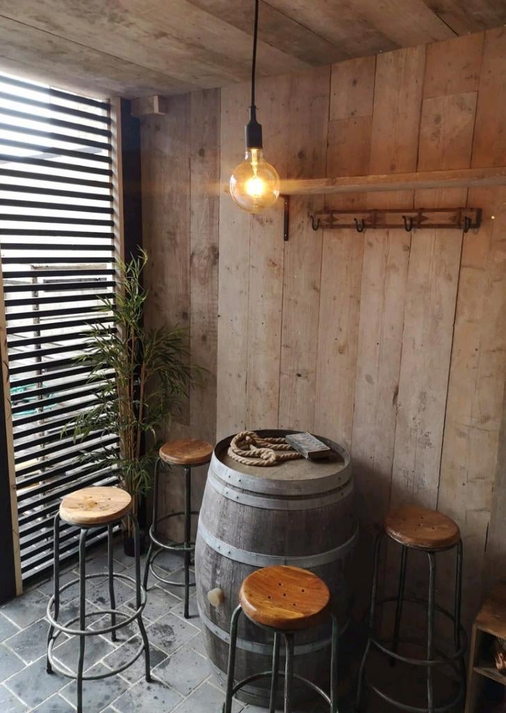 Mooi gebruikte steigerhout planken gedoubleerd 15 mm dik, Bricolage & Construction, Bois & Planches, Planche, 300 cm ou plus, Utilisé