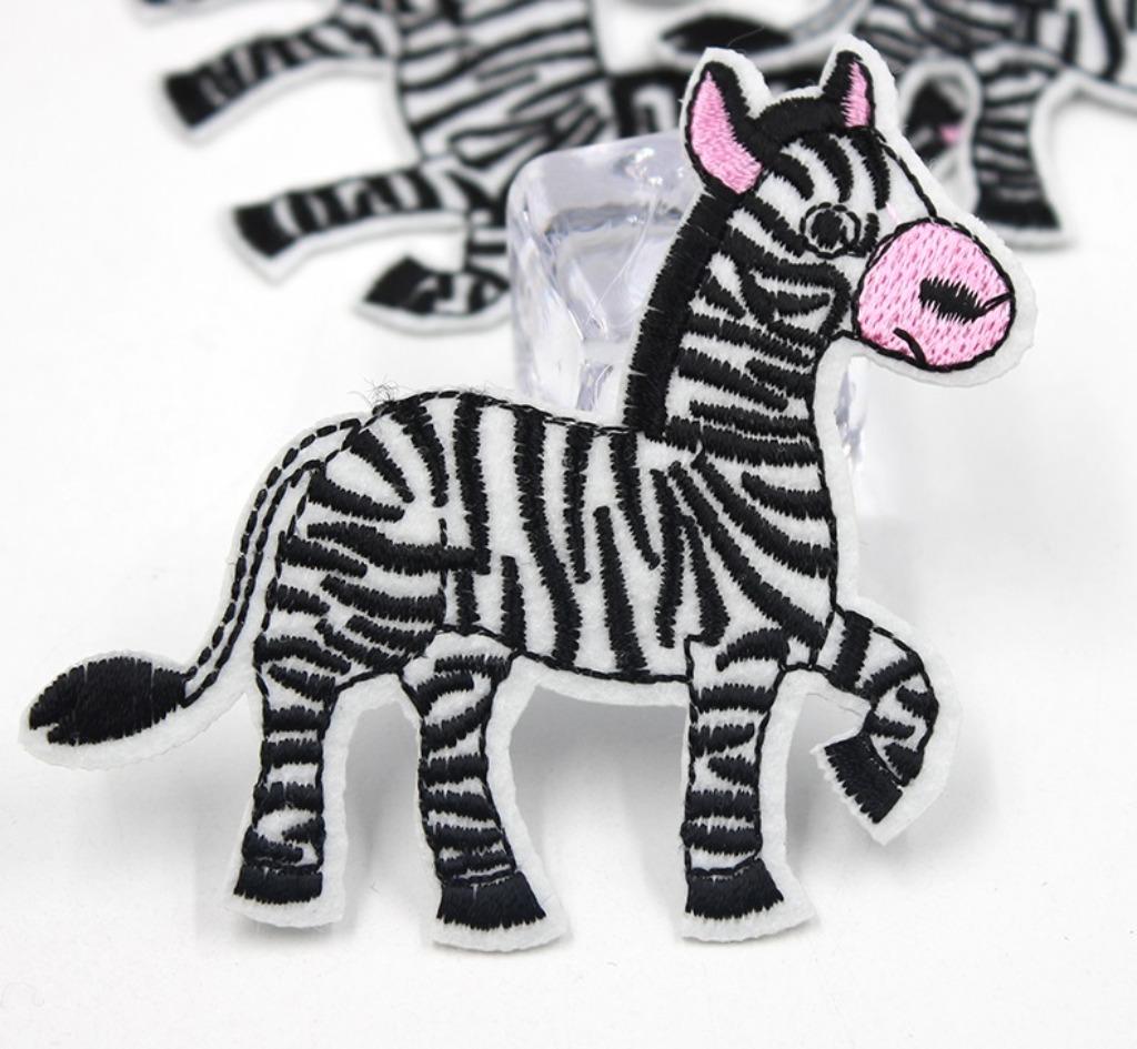 Zebra strijkplaatje patch kinderen - 82 x 75 mm, Ophalen of Verzenden, Nieuw