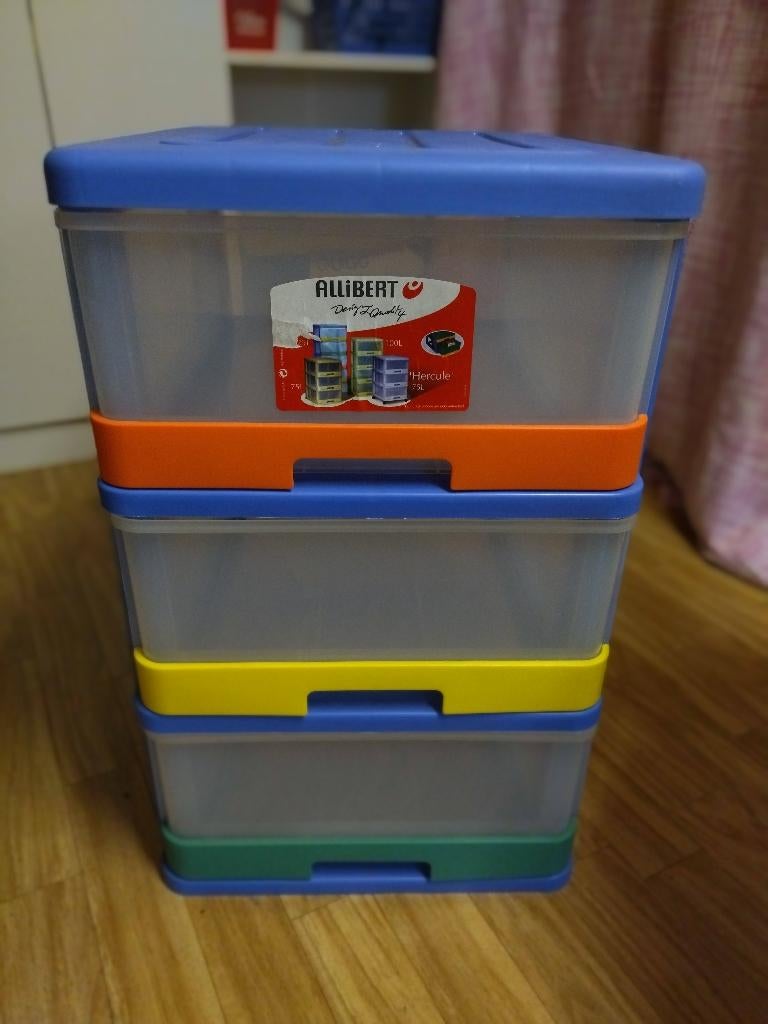 Allibert boites de rangement 3 tiroirs, Comme neuf, Enlèvement, 50 cm ou plus, 40 à 60 cm