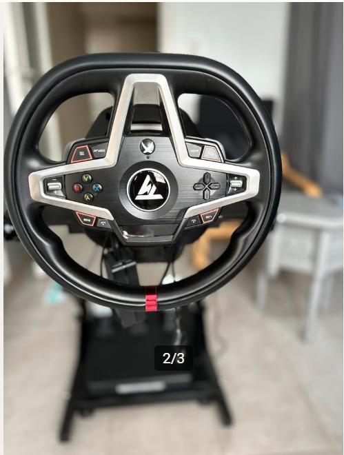 Volant de course PC/XBOX T248 + support en métal, Consoles de jeu & Jeux vidéo, Enlèvement, Comme neuf, Volant ou Accessoire de sport