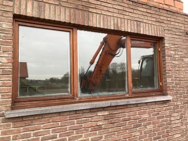 Houten ramen, Doe-het-zelf en Bouw, Ophalen, Gebruikt, Hout, Raamkozijn