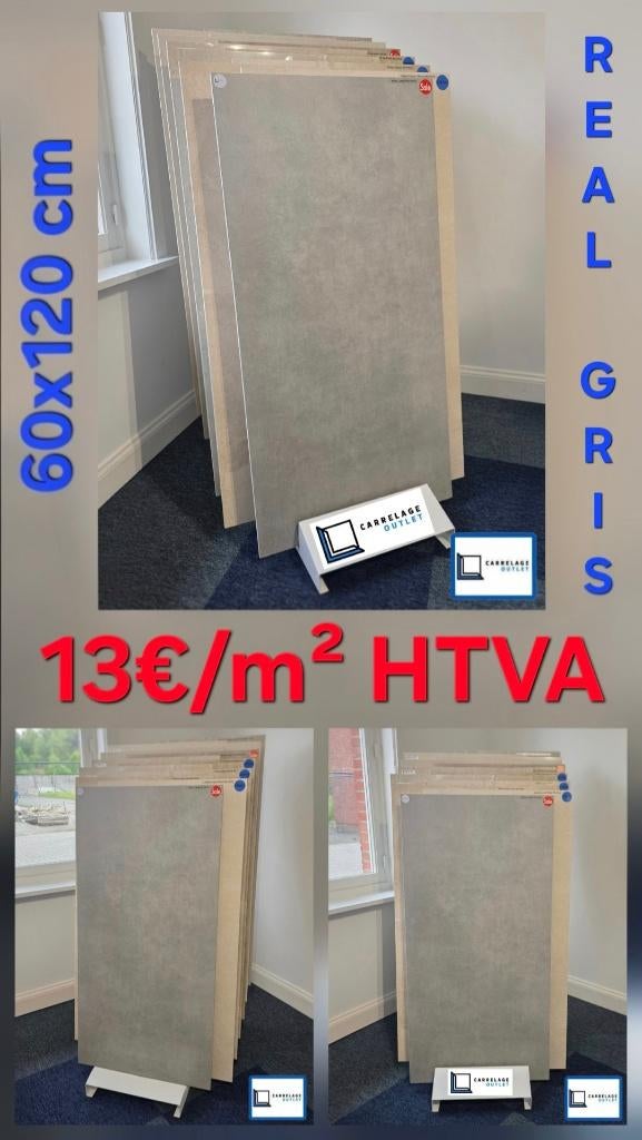 Carrelage 60x120 cm et Imitation parquet 20x120 cm, Bricolage & Construction, Enlèvement, Neuf, 10 m²² ou plus