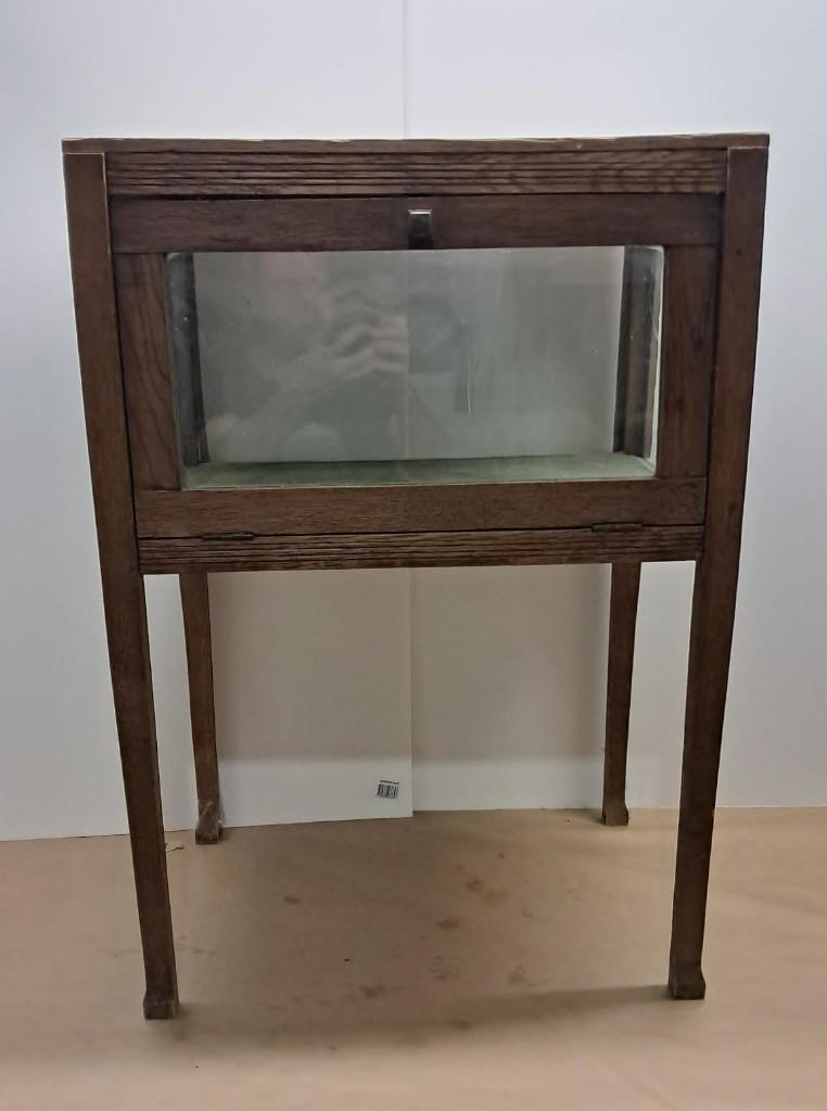 Vitrine ancienne bois & verre – présentoir de comptoir, Enlèvement