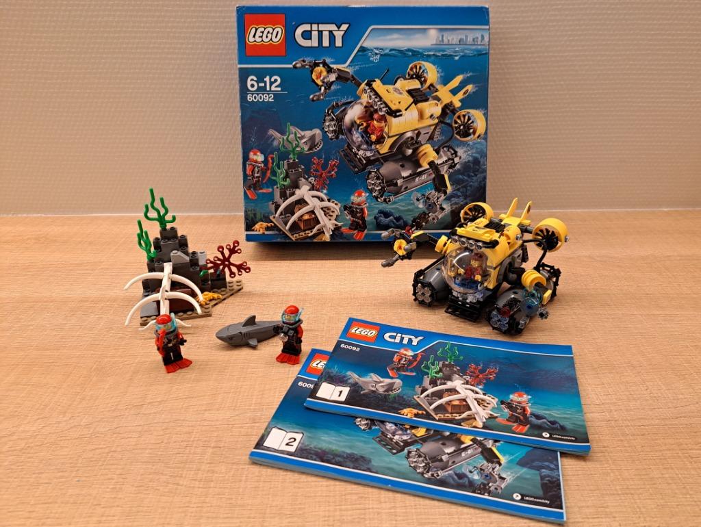 LEGO 60092: diepzee duikboot, ZGAN, 100% compleet + doos, Ophalen of Verzenden, Zo goed als nieuw, Complete set, Lego