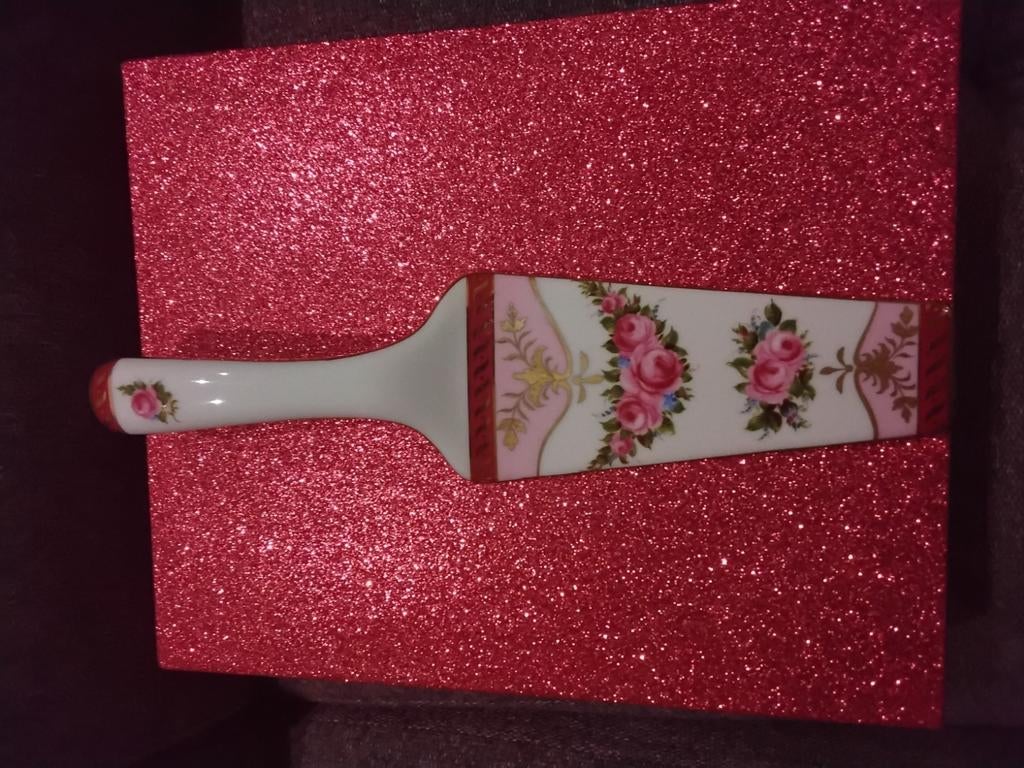 Zeldzame ongebruikte porseleinen vintage taartschep M&O, Ophalen of Verzenden