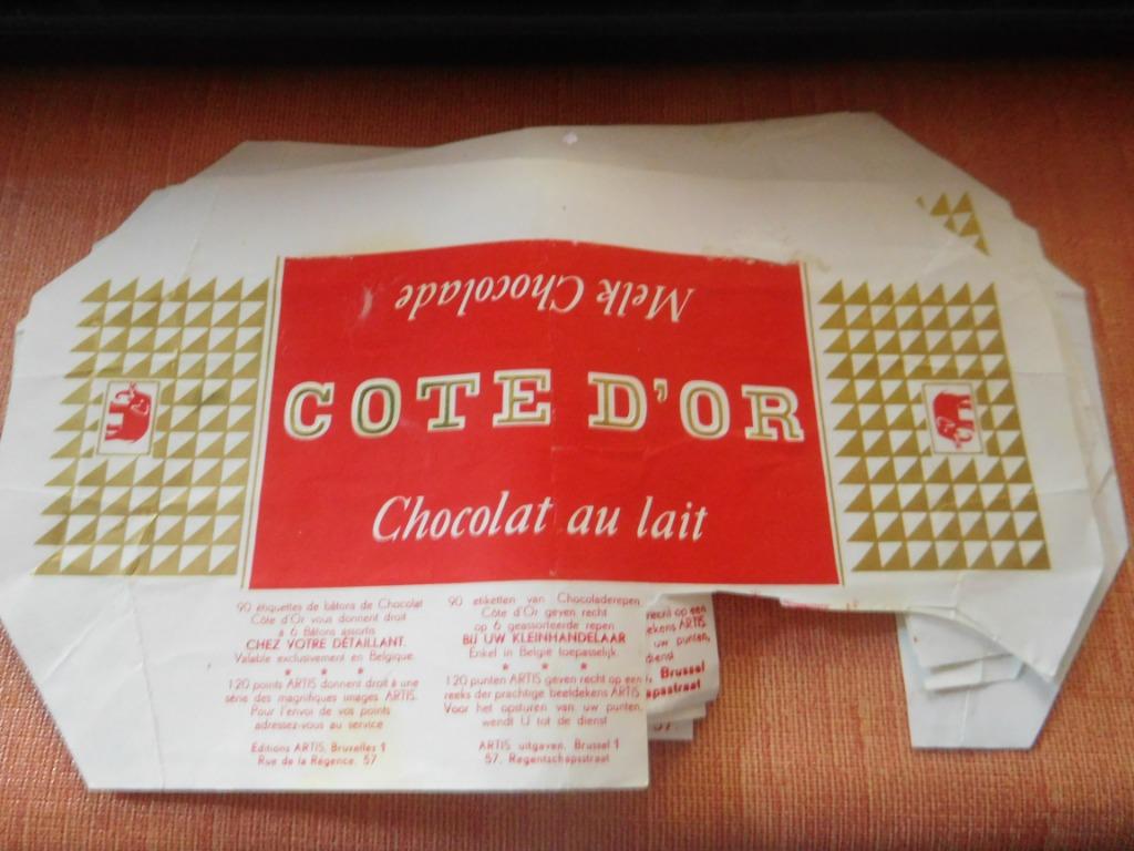 4 emballages Côte d'Or lait, Collections, Marques & Objets publicitaires, Enlèvement ou Envoi, Utilisé, Emballage