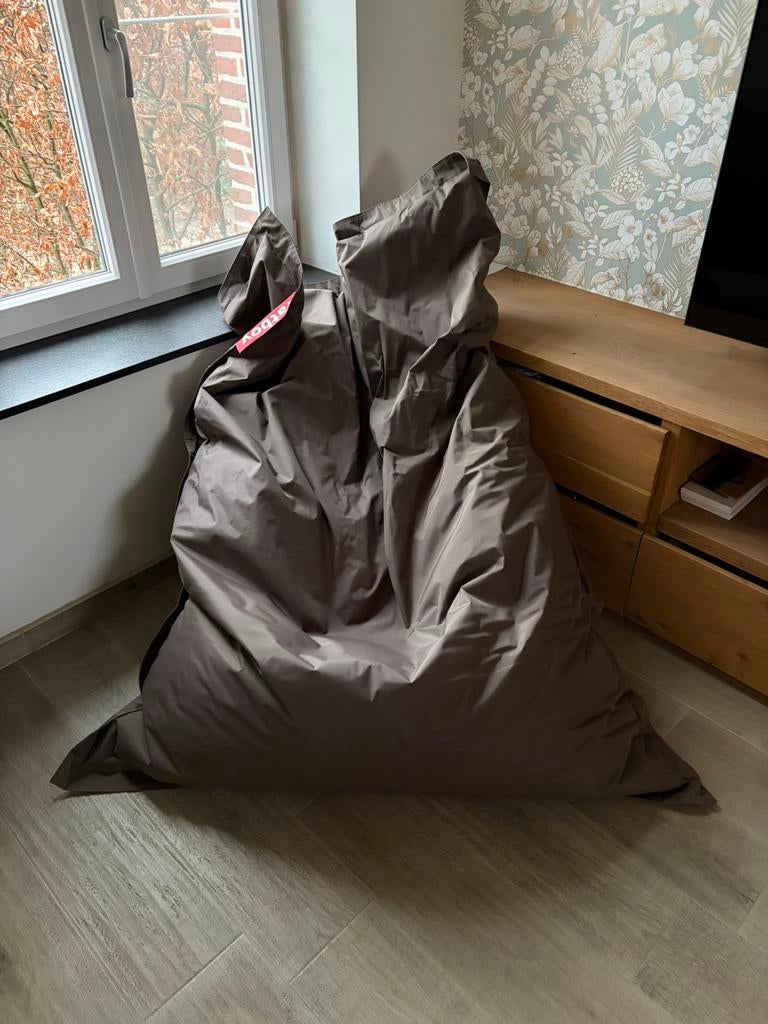 Fatboy zitzak in taupekleur, Ophalen, Zo goed als nieuw, Zitzak